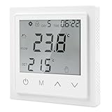 Digital Thermostat Raumthermostat Fußbodenheizung, Thermostat Fussbodenheizung Elektrisch mit Programmierbar für Raumtemperaturregler, Heizungsthermostat, Unterputz, LCD-Display, 16A Wandthermostat