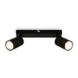 BRILONER - Deckenlampe schwenkbar, GU10 Fassung, max. 9 W, Deckenleuchte, Lampe, Wohnzimmerlampe, Schlafzimmerlampe, Küchenlampe, Deckenstrahler, Deckenbeleuchtung, Flurlampe, 25,5 cm, Schwarz