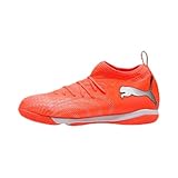 PUMA Future 9 Match It + Mid Jr Fußballschuh für Kinder, unisex, Glowing Red PUMA Weiß PUMA Schwarz PUMA Silber, 38.5 EU