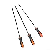 Rundfeilen für präzises Schärfen zum Schärfen von Kettensägen, aus Werkzeugstahl mit komfortablem Griff (4,8 mm)