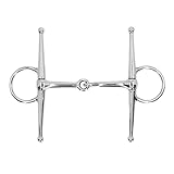 DIRBAK Vollwangen-Pferdetrense aus Edelstahl mit Ringgelenk für 125-mm-Pferdemaul. Langlebige, sichere und einfach zu bedienende Pferde-Trainingsausrüstung