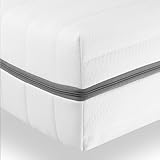 Sleepneo Matratze 200x200 cm - Ergonomische 7 Zonen Kaltschaummatratze Höhe 18cm - 2in1 Matratzen Härtegrad H2 & H3 - Bequemer Atmungsaktiver Bezug mit 4-seitigem Reißverschluss