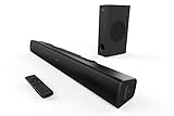 Creative Stage V2 2.1 Soundbar mit Subwoofer, Clear Dialog und Surround von Sound Blaster, Bluetooth 5.0, TV ARC, Optical sowie USB Audio, Wandmontage möglich, Bass- und Höheneinstellung, für TV
