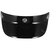 GRIRIW Verstellbares Motorradhelm Visier Aus Robustem Pc Material Windschutz Sonnenblende Für Halbgesichtshelm Kompatibel Mit Verschiedenen Motorradhelmen Schwarzer Helmvisier Zubehör