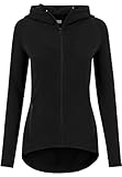 Urban Classics Damen Kapuzenpullover Ladies Athletic Interlock Zip Hoody, Gr. Medium, Schwarz (Black 7)