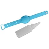 Mocturnity 4 StüCk Armband Hand Reinigung Desinfektionsmittel Kieselgel NachfüLlbare Tragbare Pumpen Blau