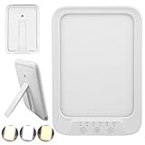 Sporgo Tageslichtlampe Tageslicht 10000 Lux: Lichttherapielampe mit Einstellbaren Lichtfarben Helligkeit, UV-frei Vollspektrumlampe mit 6 Timer-Einstellungen LED Sonnenlicht Lampe mit Touch-Steuerung