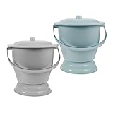 Yardwe 2 Stück Teiliges Kunststoff bettpfanne und Spucknapf Tragbarer Leichter Toiletten eimer mit Glatten Kanten Kompakt und Einfach zu Reinigen Geeignet für Erwachsene und Senioren im