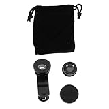 ERINGOGO 2 Sätze Multifunktionale Clip Smartphone Kameraobjektive Fischauge Weitwinkel Makro Linse Kit für Beeindruckende Nahaufnahmen und Weite Landschaftsfotos Kompatibel