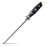 SHAN ZU Wetzstahl 20 cm, Japanischer Messerschärfer, Wetzstahl aus Hochkohlenstoffhaltigem Superstahl, Professioneller Küchenmesserschärfer für Küchenmesser aus Edelstahl