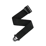 D'Addario Accessories Auto Lock Gitarrengurt - Gitarrengurt mit Verschluss - Locking Guitar Strap - Schwarz, Polypro