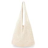 xianshi Strandtasche Damen Sommer Boho,Beach Gehäkelter Strandtasche für Frauen,Boho Tasche,Retro Sommer Gewebte Tasche,Tote Bag Netztasche Umhängetasche Sommertaschen für Reisen,Alltag