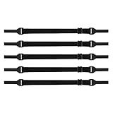 sojupcal Verstellbarer Brillenhalter – kein Schwanz-Design, universelles Brillenband für Männer, Frauen und Jugendliche, perfekt für Sport, weiches und strapazierfähiges Material, Schwarz , One size