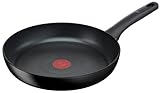 Tefal G28806 Hard Titanium On Bratpfanne 28 cm | Aluminium | unbedenkliche Antihaftversiegelung | Thermo-Signal Temperaturanzeiger | für alle Herdarten geeignet | induktionsgeeignet | Schwarz