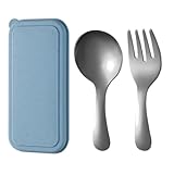 Löffel Und Gabel Set, Kleine Gabeln Und Löffel Besteckset, Edelstahl Wiederverwendbares Besteck Mit Aufbewahrungsbox Für Küche Haus Picknick Camping, Praktisches Küchenwerkzeug