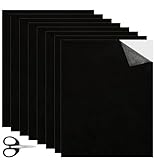 8 Stück Moosgummi Selbstklebend 3mm, Schaumstoffmatte mit Kleberücken, EVA Moosgummi Schwarz, 250 x 200 x 3mm Moosgummi Polster, Schaumstoff-Zuschnitte zum Basteln für DIY-Möbeltüren und -fenster