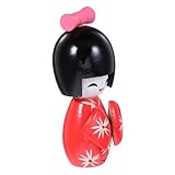 Luxshiny Kimono Holzpuppe Wohndekor Japanische Puppenstatue Japanische Kabuki Puppen Asiatische Kimono Puppen Skulptur Kimono Puppenfiguren Kimono Puppenmodell Asiatische Kimono