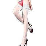 Strümpfe für Damen, Oberschenkel, sexy Dessous, Spitze, sexy High-Top, Spray auf Socken, weiß, S