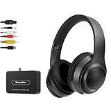 Queemie Kabellos ANC TV Kopfhörer für Senioren - Active Noise Cancelling, Faltbare Bluetooth 5.3 Over-Ear TV Funkkopfhörer mit Sender (Optisch/Koaxial/USB/RCA/AUX), Hi-Fi Sound, 35 Stunden Spielzeit