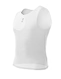 INBIKE Herren Ärmellose Funktionsunterhemd Fahrrad Shirt Unterhemd Unterwäsche Schnelltrocknend Atmungsaktiv Tank Tops Weste Sommer Fahrradbekleidung Sporthemden Fahrradtrikot Weiß 3XL