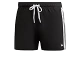 adidas Herren 3 Stripes Badeshorts, Black/White, XL