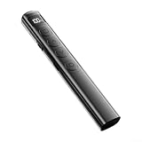 Zeroupshop Kabelloser Presenter mit USB-Empfänger-Fernbedienung, eingebautem Akku, benutzerfreundliches Design, leichtes ABS-Material (schwarz)