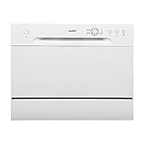 COMFEE' Tischgeschirrspüler CTG 556N Geschirrspüler, kleine spülmaschine/Startzeitvorwahl/Platz für 6 Maßgedecke / 6 Spülprogramme / 61 kWh/100 Zyklen / 1820 L/Jahr - Weiß