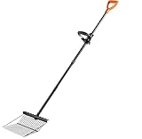 HUAGHEE Pferdemistgabel aus Metall mit langem Stahlgriff, 2 Stück, robuste Kotschaufel Pferd - Mistrechen & Heugabel & Pechgabel für Pferdestand, Bauernhofarbeit (1 Pack)