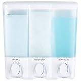 Better Living Products 72350 Clear Choice Duschspender mit 3 Kammern, Weiß