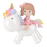 Garneck 1stk Kuchendekoration Einhorn Tischdekoration Geburtstag Einhorn-Kuchen- Partykuchen Einhorn-Party-deko-Ornament Fondant Party-Kuchen- Einhorn-verzierung Colorful Harz