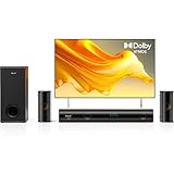 Hiwill 5.1CH Soundbar für TV Geräte, Dolby Atmos Surround Soundsystem, 2 kabelgebundene Surround-Lautsprecher, 5.25'' Subwoofer Sound Bar für Fernseher, Klare Stimme, 380W Spitzenleistung, HiElite A51