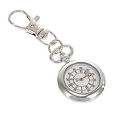 BESTYASH 1Stk Schwesterntisch Taschenuhr Quarz Revers Uhr hängende Schwesternuhr Medical Watch krankenschwesteruhr Hängeuhr für Krankenschwester Unisex-Uhrenanhänger Legierung Silver