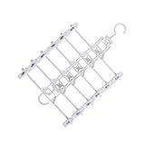 Hohopeti Multifunktionaler Hosenbügel aus Hochwertigem Mehrlagig und Platzsparend mit Drehbaren Clips und Stabil für Zuhause Hotel und Reise Geeignet