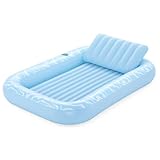 Bestway Aufblasbare Sonnenliege, 203 x 137 x 25,5 cm, 1 Person, PVC-Material, I-Beam Konstruktion, Abnehmbares Kopfkissen, Integrierter Getränkehalter, Sicherheitsventile, Inkl. Reparaturflicken