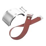 Milisten 1 Satz Stelzenbeingurte Riemen für die Fußstütze Erwachsene Trockenbaustelzen hoch High Heels Bündchen mit Stelzenabsatz Trockenbau-Stelzenmanschetten Rostfreier Stahl Silver
