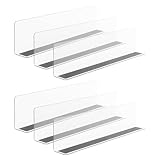 VICASKY 6 Stück Magnetische Regalteiler L Form Transparent Regaltrenner für Supermarkt und Kühlschrank Klare Warentrennung Stabile Regaleinsätze für Holzregale