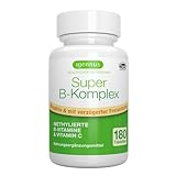 Igennus Super B Komplex – methylierter B-Vitamin Komplex, 180 Tabletten, Clean Label mit Methylcobalamin, Methylfolat plus Vitamin C, hochdosiert, vegan