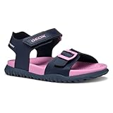 Geox Mädchen J Fusbetto Gi Sandal, Navy Fuchsia, 33 EU