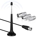 Adiwo DAB UKW Radioantenne,Antenne 3 m Verlängerungskabel 75 Ohm FM UKW Radio Antenne für Tuner Stereo-Verstärker Heimkino-System Heimkino-System HiFi-Receiver