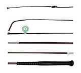 JA Horse Fleck Ergo Griff Longierpeitsche 2 Fach 180/200 cm (180 cm, braun)