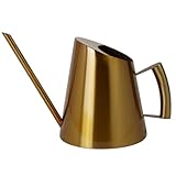 Pflanzenwässerung, 900 ml Edelstahl Goldbewässerung mit langem Auslauf und Griff, tragbarer Wasserer -Topf für Gartenbalkon