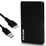 Storite 500GB Externe Festplatte, USB 3.0 Ultraschnelle HDD für Datensicherung, Speichererweiterung, tragbare Festplatte, Externe Festplatte, kompatibel mit Mac, Laptop, PC, Spielekonsole (Schwarz)