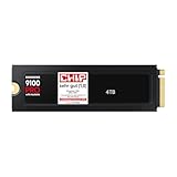 Samsung 9100 PRO Heatsink NVMe M.2 SSD, 4 TB, PCIe 5.0, 14.800 MB/s Lesen, 13.400 MB/s Schreiben, Interne SSD für PC-/Konsolen-Gaming und Videobearbeitung, Schwarz, MZ-VAP4T0CW