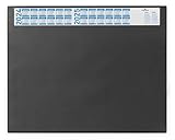 Durable Schreibtischunterlage schwarz (mit transparenter Auflage und Kalender, 650 x 520 mm) 1 Stück, 720401