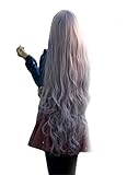 Sawekin Cosplay Lange Perücke Langhaarperücke Gelockt Faschingsperücke Perücken Wig für Cosplay Kostümparty Halloween Karneval (A), Menschliches Haar