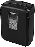 Fellowes Powershred 8C Personal Aktenvernichter für Zuhause, 8 Blatt, Kreuzschnitt, mit Sicherheitsschloss, Schwarz