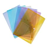 Uonlytech 30 Stück Transparente Aktentaschen Papier Organizer Wiederverwendbar Für Post Quittungen Druckknopf Aufbewahrungsordner Für Schreibwaren Umschläge Dokumente