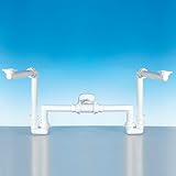 Siphon Badezimmer für Doppelwaschbecken 1'-1¼' Ausgang Ø32-40 weiß