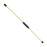 Relaxdays Erwachsene Swingstick, Fitness Schwingstab für Vibrationstraining, Tiefenmuskulatur, flexibel, Fiberglas, 160cm, Neongelb, 1 Stück