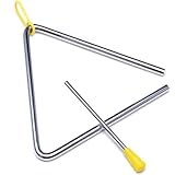 GNHG Triangel Musikinstrument, Musikinstrumente, 5 Zoll,Triangel Percussion, Tamburin Kinder, Musikalisches Dreiecksinstrument mit Schlägel, für Schulkinder und Anfänger Beim Musizieren